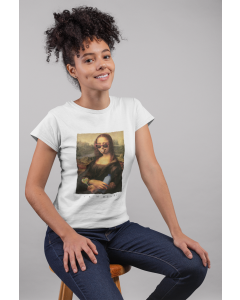 Mona Lisa Rebel @ T-Shirt Regular Donna - Bianca