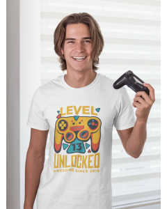Level 13 @ T-Shirt Regular Uomo - Bianca